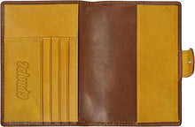 Genuine Leather Passport Holder Cover with Card Holder Wallet