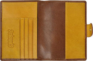 Genuine Leather Passport Holder Cover with Card Holder Wallet