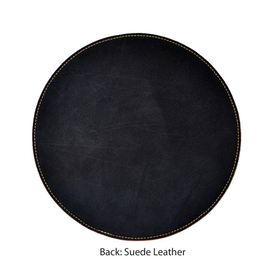 Genuine Leather Mouse Pad with Non-Slip Suede Leather Backing for Gaming Office Laptop Computer