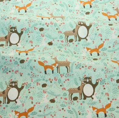 100% Cotton Fabric by The Yard for Sewing, Quilting, DIY Crafts - 62 Inches Wide (Deer Woodland)