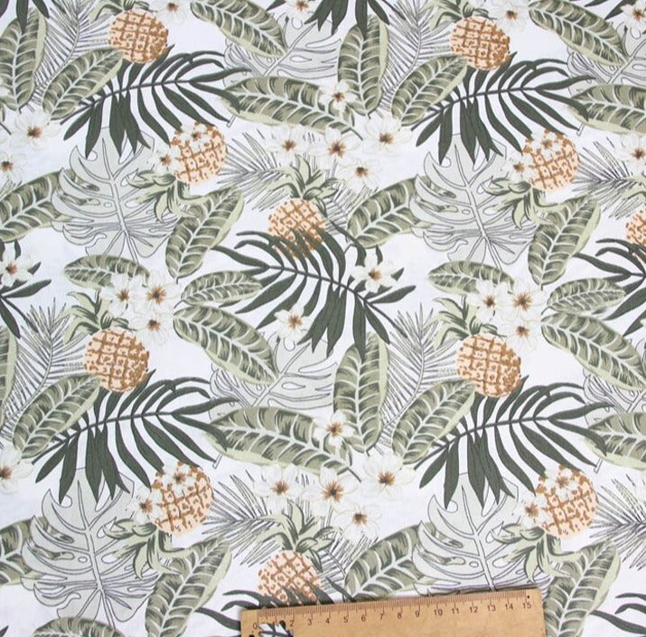100% Cotton Fabric by The Yard for Sewing, Quilting, DIY Crafts - 62 Inches Wide (Pineapple)