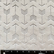 Shannon Fabrics - Cuddle Minky Fabric - Grey Embossed Arrow
