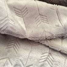 Shannon Fabrics - Cuddle Minky Fabric - Grey Embossed Arrow