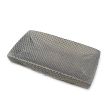 4 Sided Changing Pad Cover 32 x 16 x 4 Inches. Minky Dot Fabric (Grey)