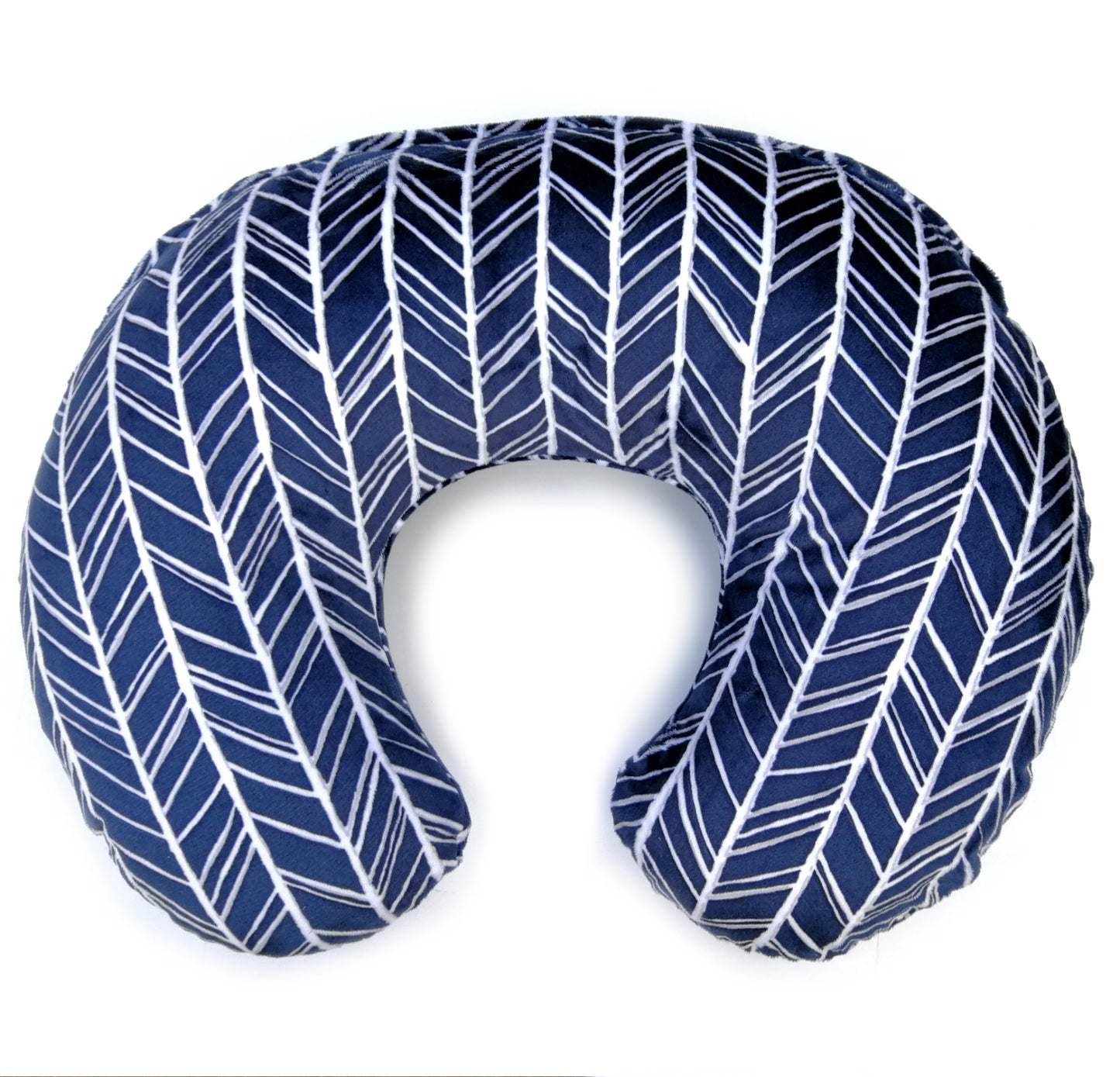 Cover only. Breastfeeding Pillow Cover - Nursing Pillow Slipcover with Zipper. Herringbone Minky