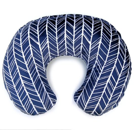 Cover only. Breastfeeding Pillow Cover - Nursing Pillow Slipcover with Zipper. Herringbone Minky