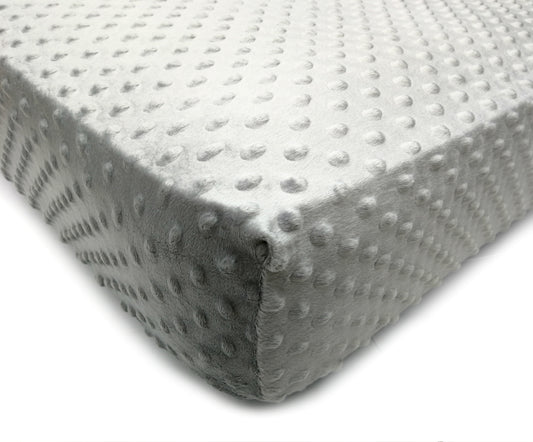 Mini Crib Fitted Sheet, Pack n Play Playard Sheet 38 x 24.5 x 5 Inches (Grey)