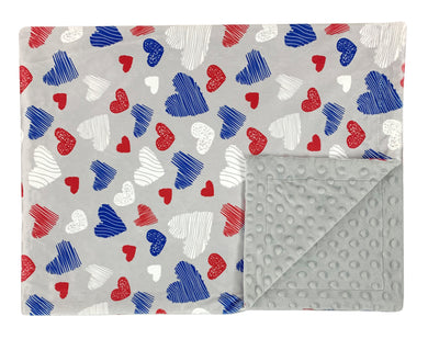 Baby Blankets for Boys Girls - Baby Receiving Blankets - Swaddle Blanket Red White Blue Grey - 30 x 40 Inches