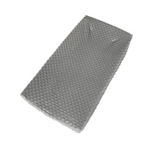 3-Sided Changing Pad Cover 32 x 16 x 4 Inches. Minky Dot Fabric (Grey)