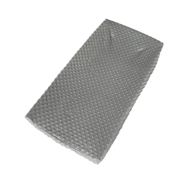 3-Sided Changing Pad Cover 32 x 16 x 4 Inches. Minky Dot Fabric (Grey)