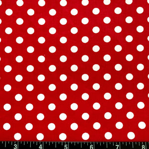 100% Cotton Fabric by The Yard for Sewing, Quilting, DIY Crafts - 62 Inches Wide (Red Polka Dot)