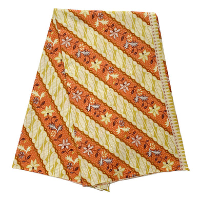 2.5 Yards Batik Pattern Printing Fabric for Sarong, Dress, Sewing, Quilting, DIY Crafts - 43 Inches Wide