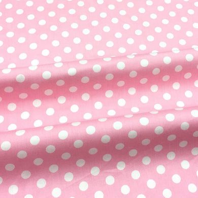 100% Cotton Fabric by The Yard for Sewing, Quilting, DIY Crafts - 62 Inches Wide (Pink Polka Dot)