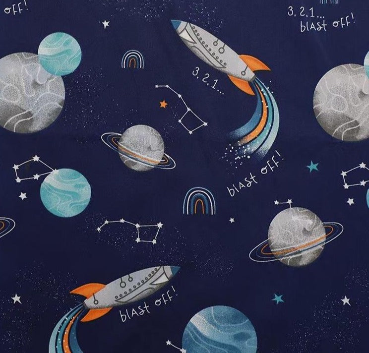 100% Cotton Fabric by The Yard for Sewing, Quilting, DIY Crafts - 62 Inches Wide (Galaxy Space)
