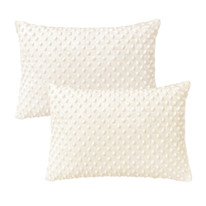 Pillowcase for Toddler Pillow Kids Pillow Travel Pillows 13 x 18 Inches - Zipper Closure - Minky Fabric - Ivory