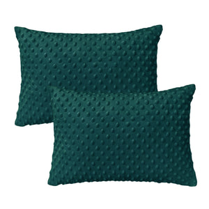 Pillowcase for Toddler Pillow Kids Pillow Travel Pillows 13 x 18 Inches - Zipper Closure - Minky Fabric - Dark Green