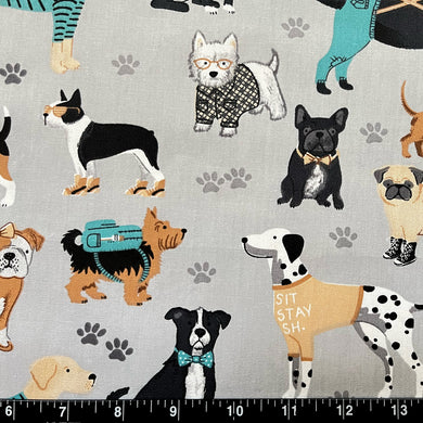 100% Cotton Fabric by The Yard for Sewing, Quilting, DIY Crafts - 62 Inches Wide (Puppy Dog