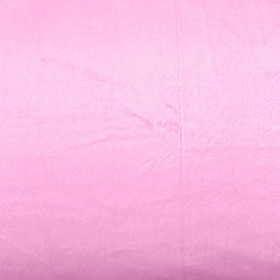 Crib Sheets for Standard Crib Mattress 52 x 28 x 8 Inches for Baby Boys Girls Neutral - Plain Minky Fabric - Pink
