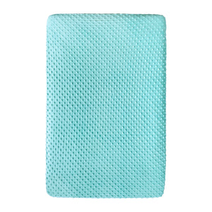 Crib Sheets for Standard Crib Mattress 52 x 28 x 8 Inches for Baby Boys Girls Neutral - Bubble Minky Fabric - Mint