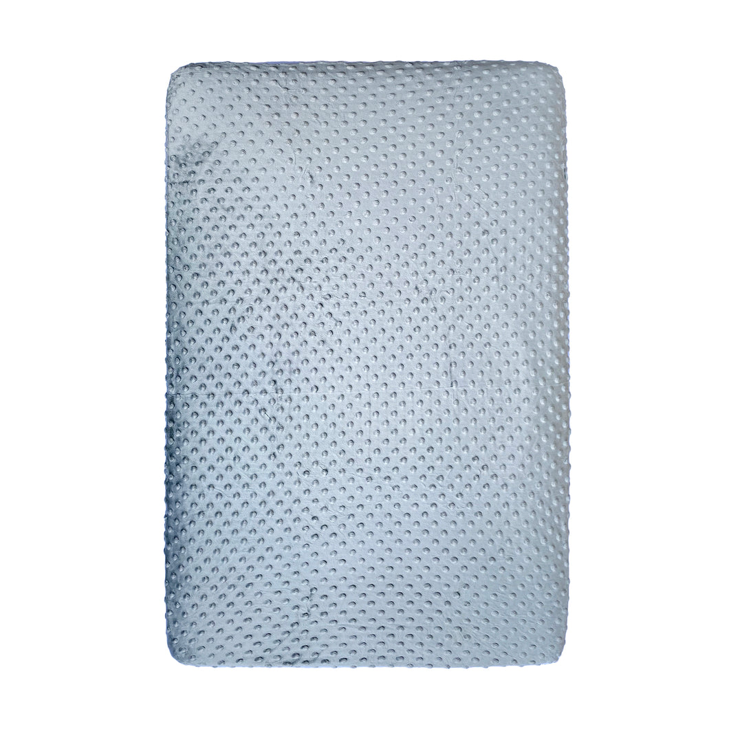 Crib Sheets for Standard Crib Mattress 52 x 28 x 8 Inches for Baby Boys Girls Neutral - Bubble Minky Fabric - Grey