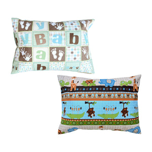 Pillowcase for Toddler Pillow Kids Pillow Travel Pillows 13 x 18 Inches - Zipper Closure - Cotton Fabric